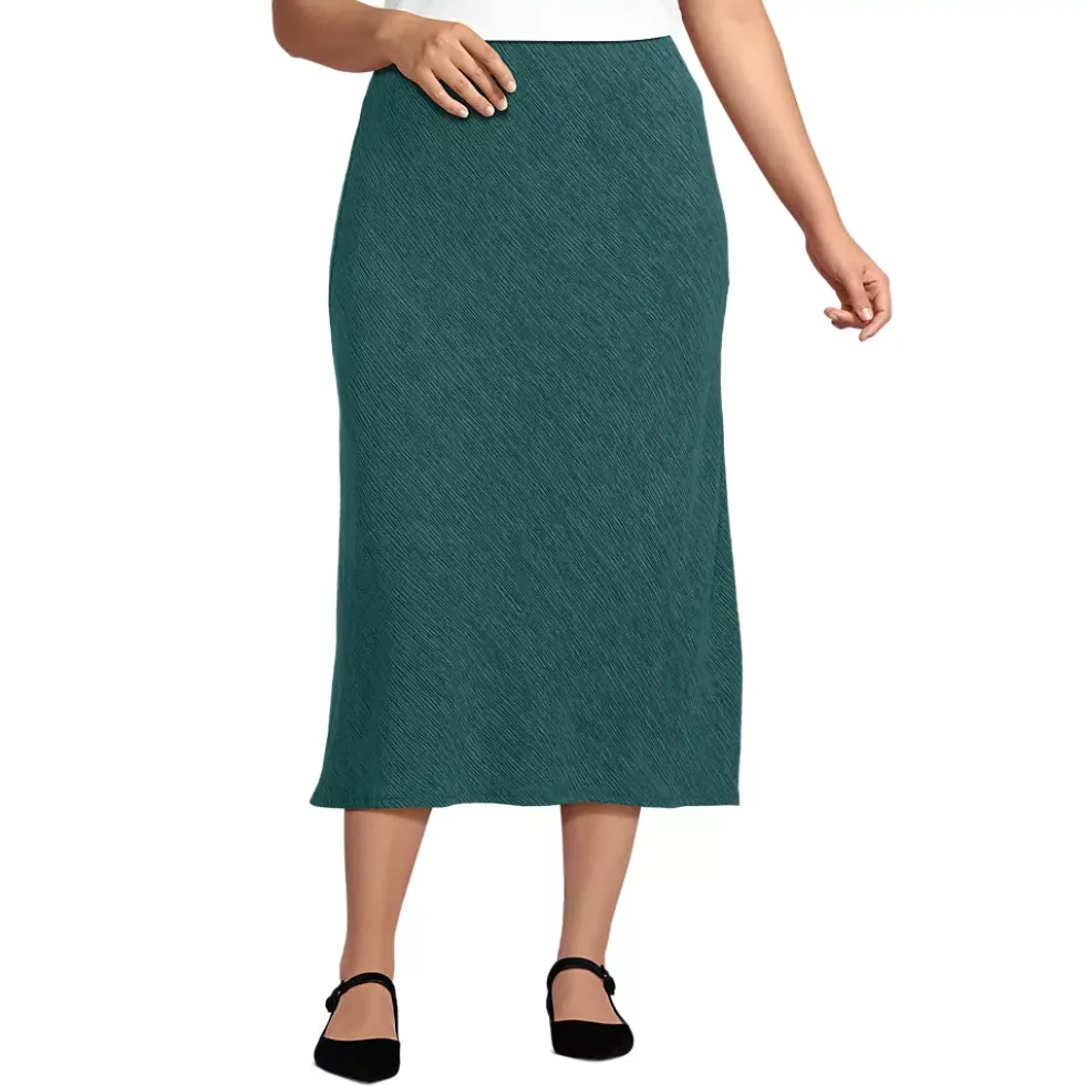 Women's Crinkle Midi Skirt