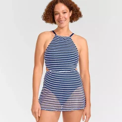 Women's Crochet Monokini Swim Dress Swimsuit