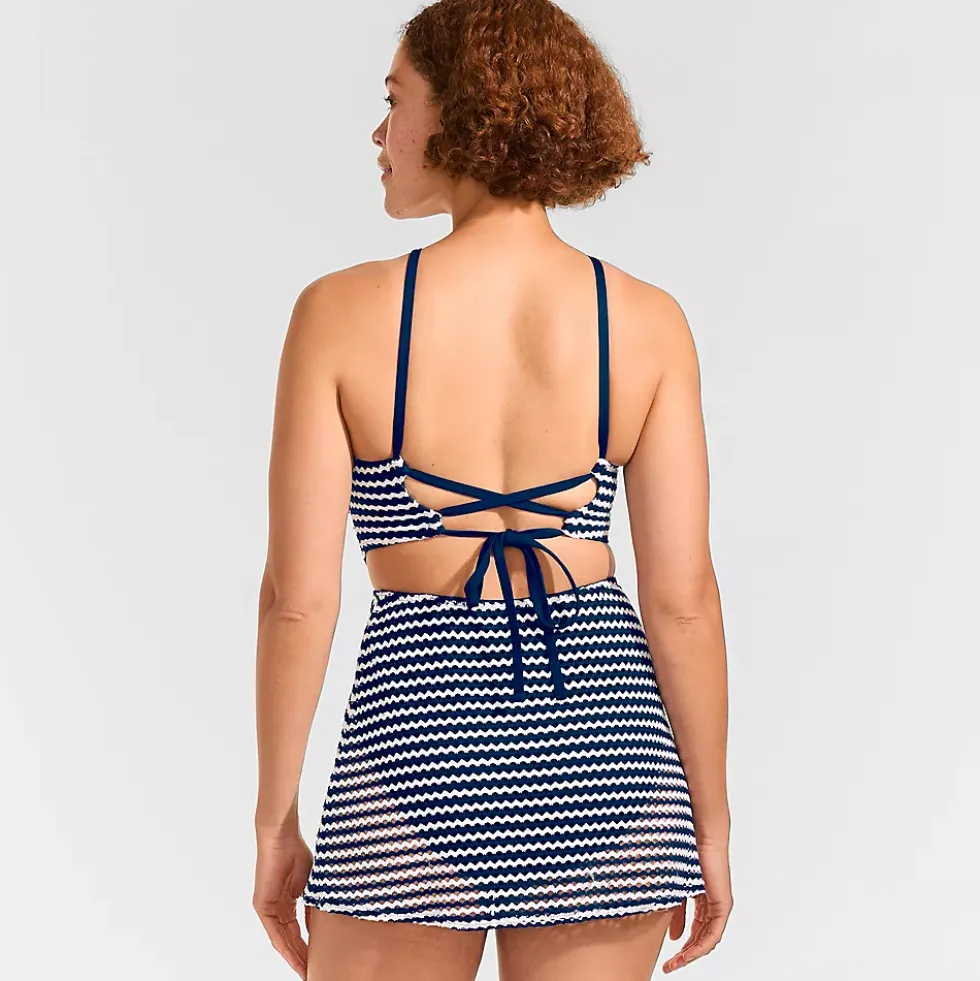 Women's Crochet Monokini Swim Dress Swimsuit