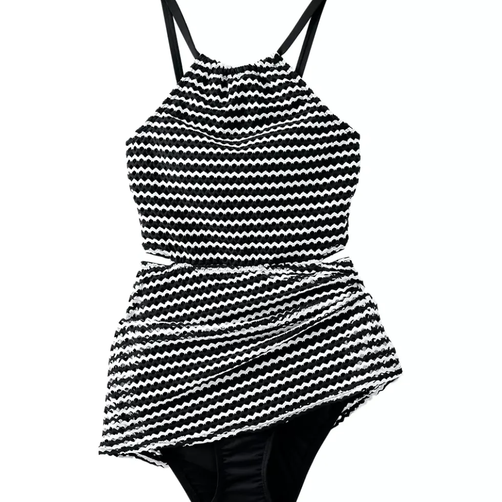 Women's Crochet Monokini Swim Dress Swimsuit