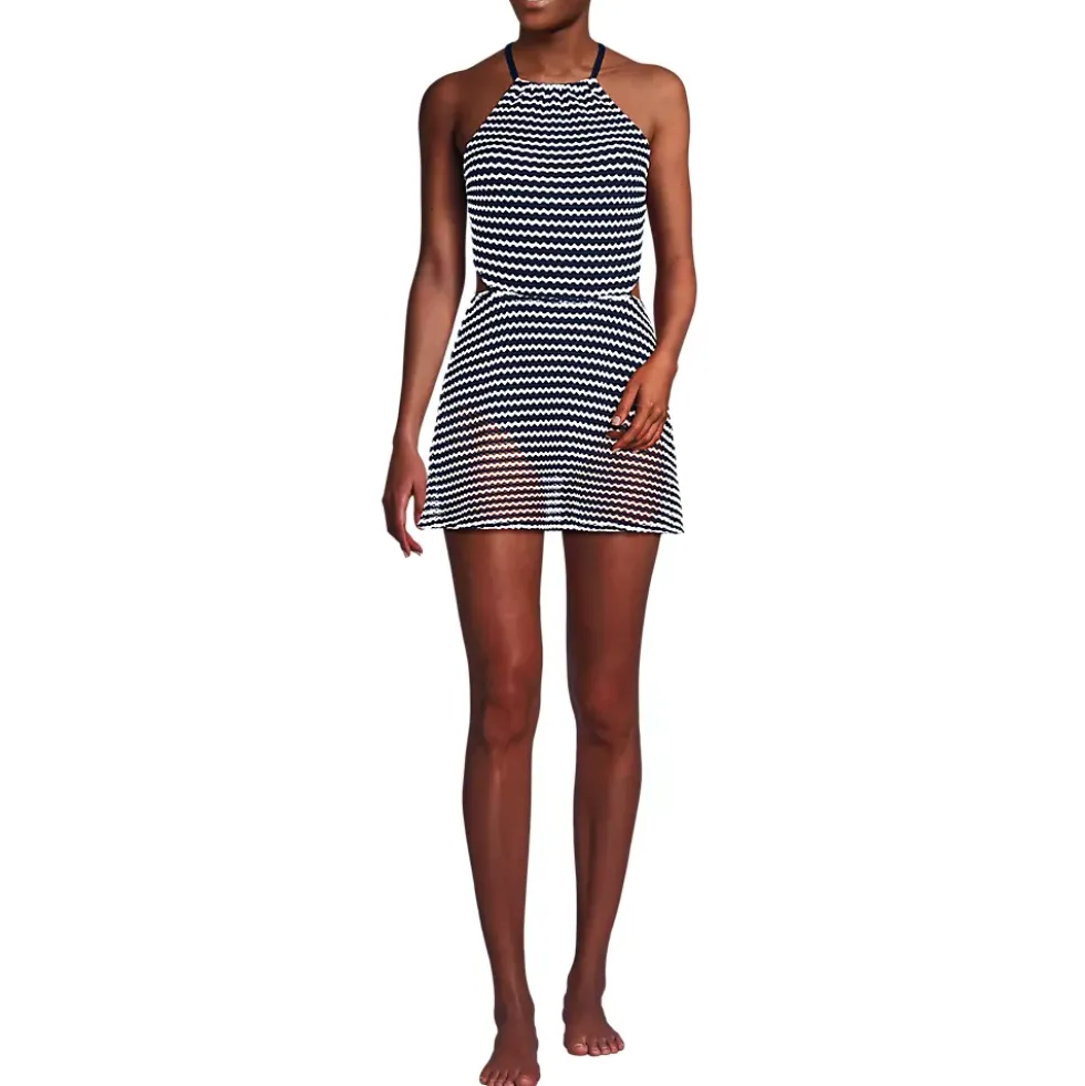 Women's Crochet Monokini Swim Dress Swimsuit