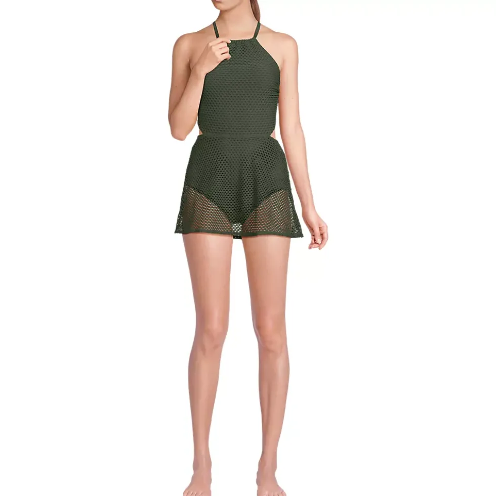 Women's Crochet Monokini Swim Dress Swimsuit