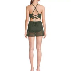 Women's Crochet Monokini Swim Dress Swimsuit