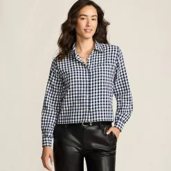 Women's Cropped Flannel Shirt