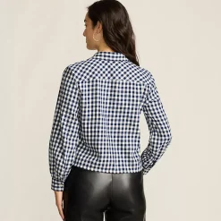 Women's Cropped Flannel Shirt