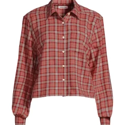 Women's Cropped Flannel Shirt