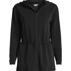Women's Cupro Long Sleeve Full Zip Tunic Hoodie