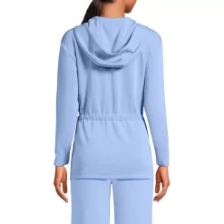 Women's Cupro Long Sleeve Full Zip Tunic Hoodie