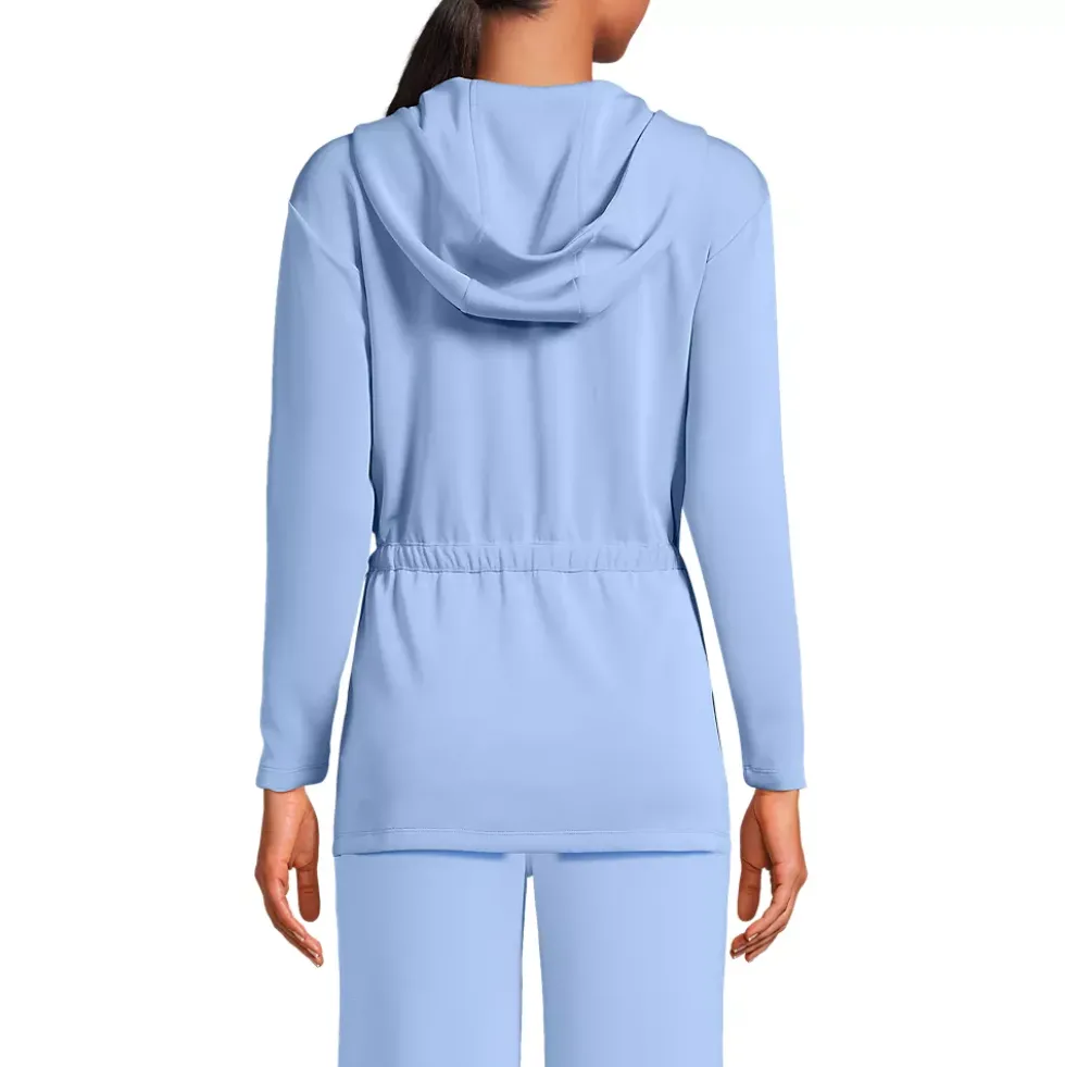 Women's Cupro Long Sleeve Full Zip Tunic Hoodie