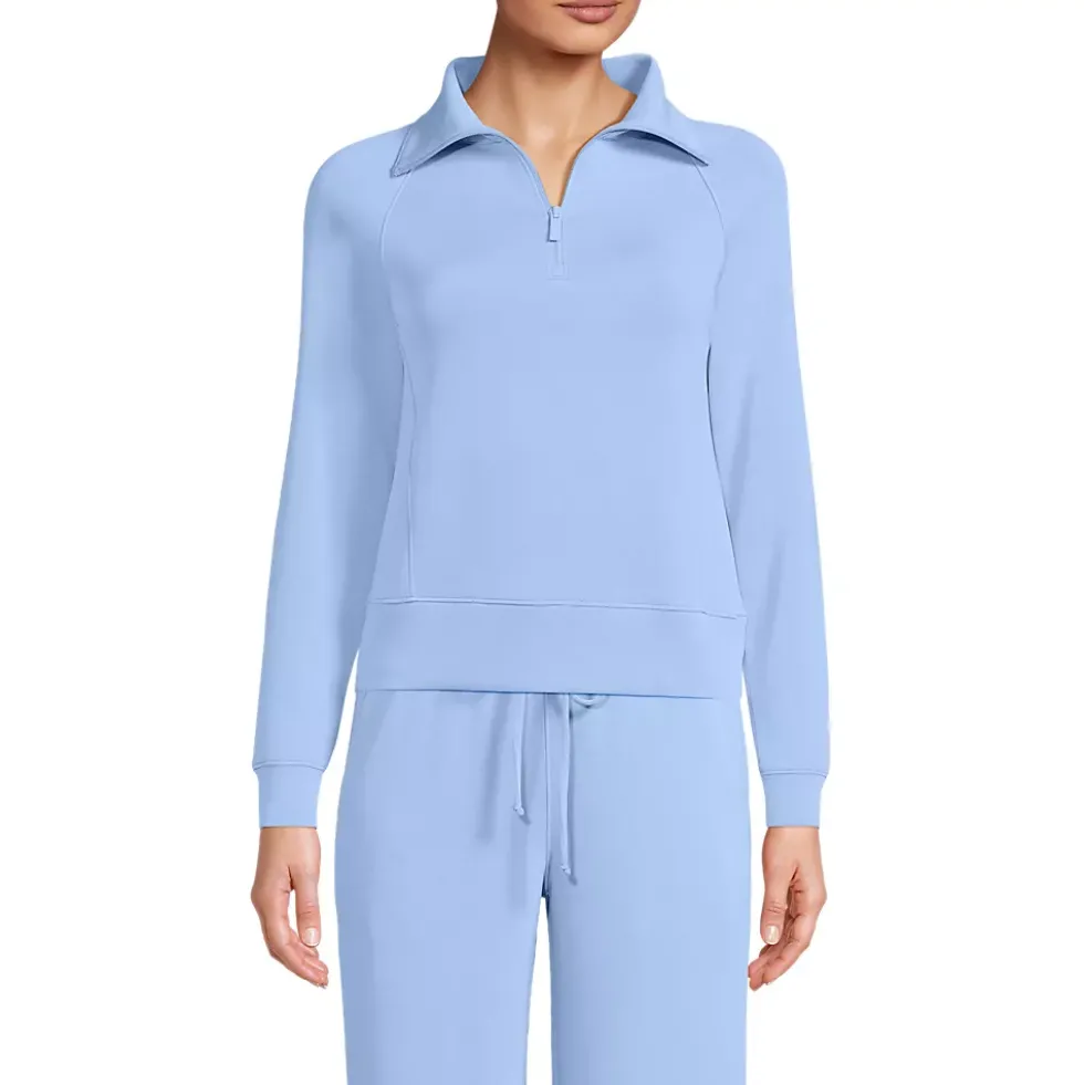 Women's Cupro Long Sleeve Half Zip Pullover
