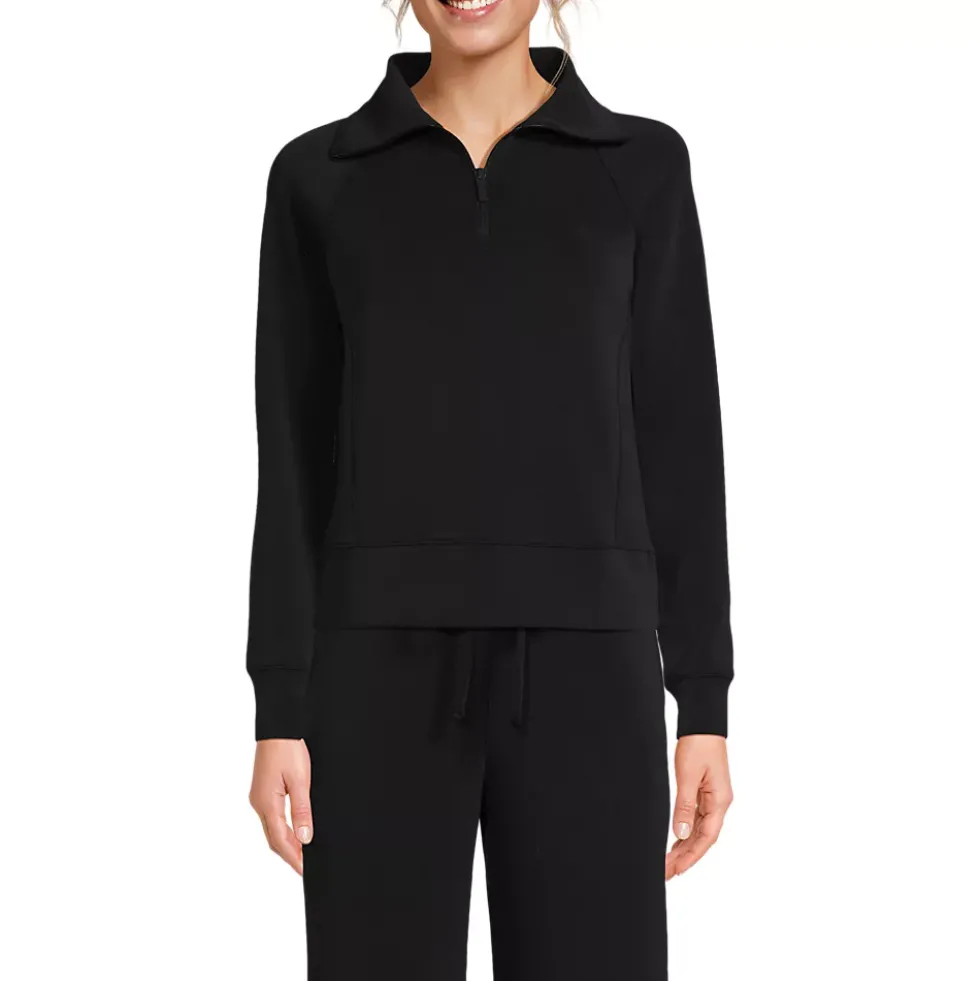 Women's Cupro Long Sleeve Half Zip Pullover