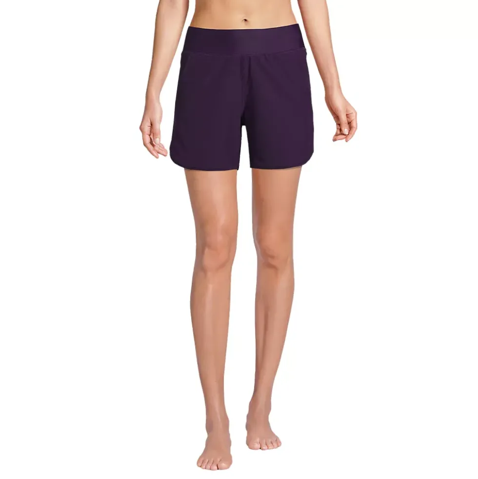 Women's Curvy Fit 5" Quick Dry Board Shorts Swim Shorts with Panty