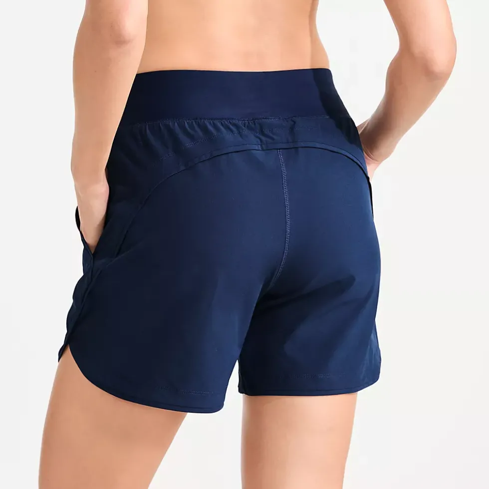 Women's Curvy Fit 5" Quick Dry Board Shorts Swim Shorts with Panty