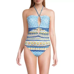 Women's Cut Out Multiway Halter High Leg One Piece Swimsuit