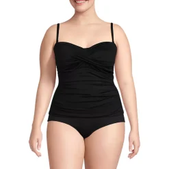 Women's D-Cup Bandeau Tankini Swimsuit Top