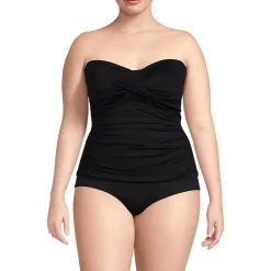 Women's D-Cup Bandeau Tankini Swimsuit Top