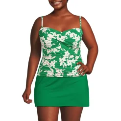 Women's D-Cup Bandeau Tankini Swimsuit Top