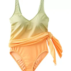 Women's D-Cup SlenderSuit Fauxkini Low Leg One Piece Swimsuit Print