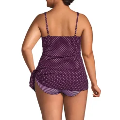 Women's D-Cup SlenderSuit Fauxkini Low Leg One Piece Swimsuit Print