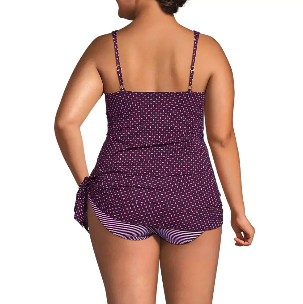 Women's D-Cup SlenderSuit Fauxkini Low Leg One Piece Swimsuit Print