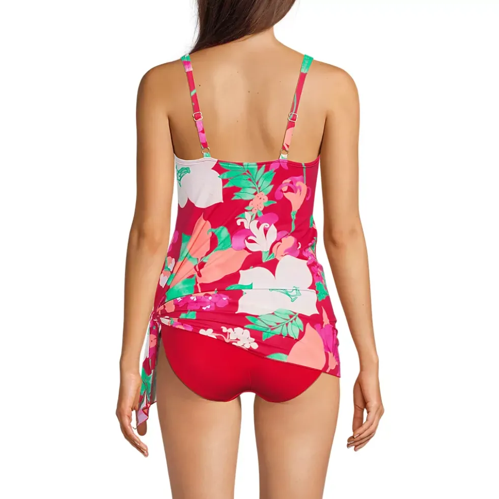 Women's D-Cup SlenderSuit Fauxkini Low Leg One Piece Swimsuit Print
