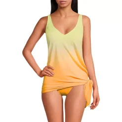 Women's D-Cup SlenderSuit Fauxkini Low Leg One Piece Swimsuit Print
