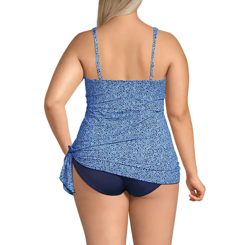 Women's D-Cup SlenderSuit Fauxkini Low Leg One Piece Swimsuit Print