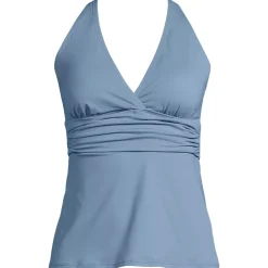 Women's D-Cup V-Neck Plunge X Back Tankini Top