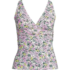 Women's D-Cup V-Neck Plunge X Back Tankini Top