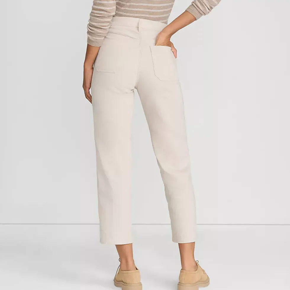 Women's Denim High Rise Utility Cargo Ankle Jeans