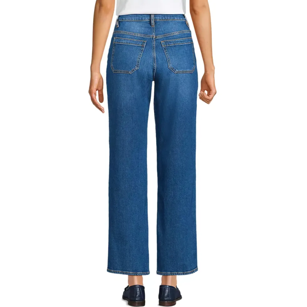 Women's Denim High Rise Utility Cargo Ankle Jeans