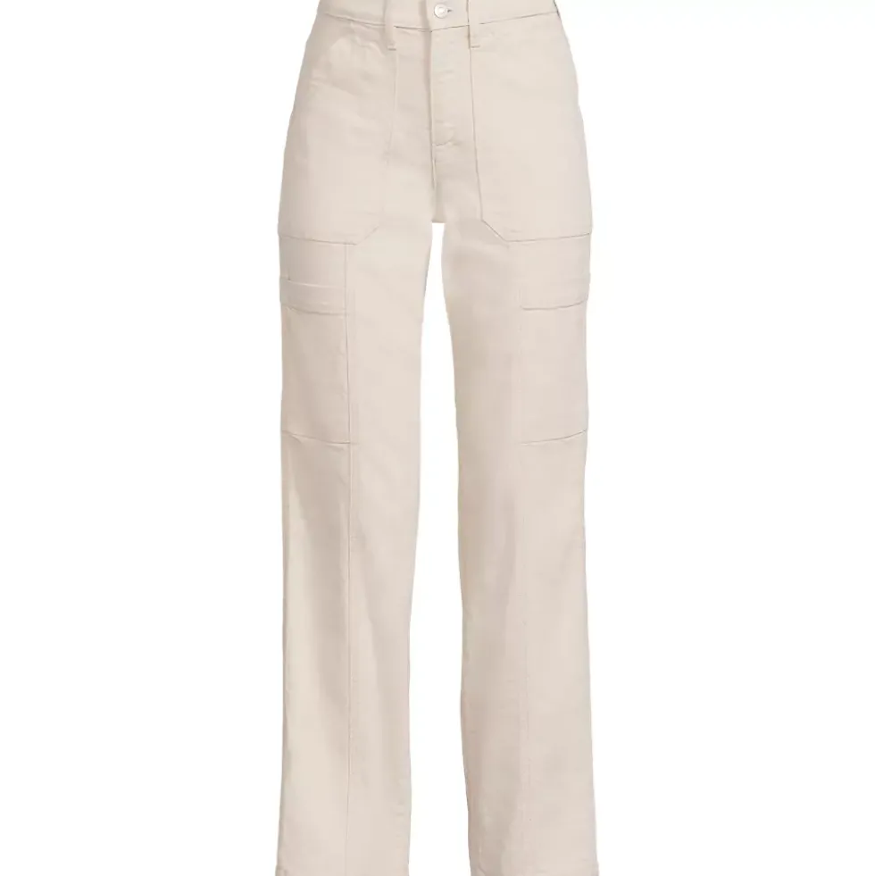 Women's Denim High Rise Utility Cargo Ankle Jeans