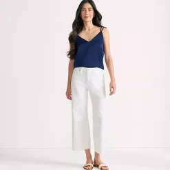 Women's Denim High Rise Wide Leg Crop Jeans