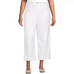 Women's Denim High Rise Wide Leg Crop Jeans