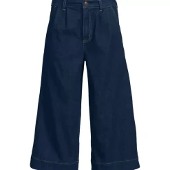Women's Denim Mid Rise Wide Leg Culotte Jeans