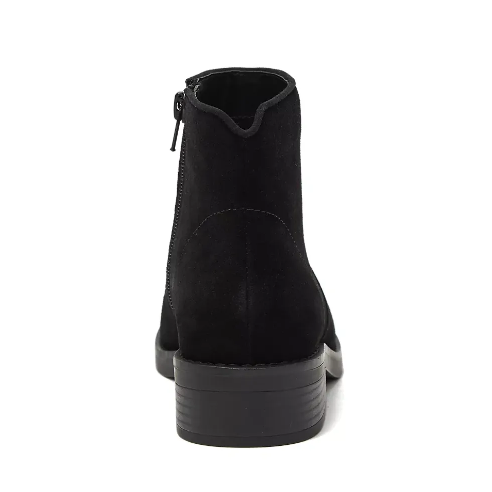 Women's Detailed Suede Zip Ankle Booties