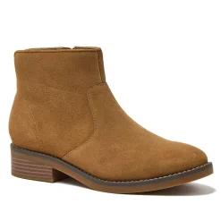 Women's Detailed Suede Zip Ankle Booties