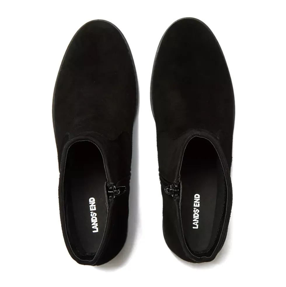 Women's Detailed Suede Zip Ankle Booties