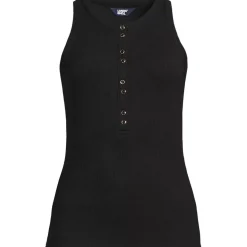 Women's Drapey Rib Fitted Henley Tank Top