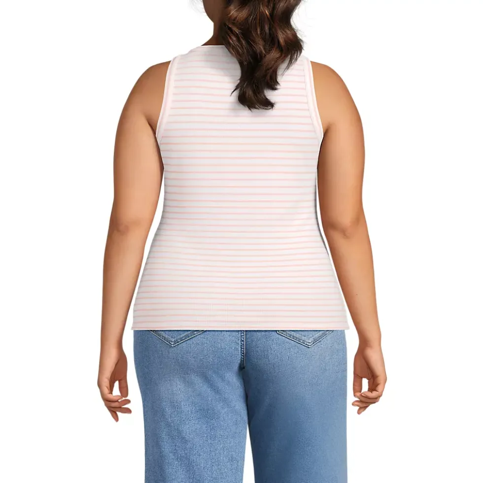 Women's Drapey Rib Fitted Henley Tank Top