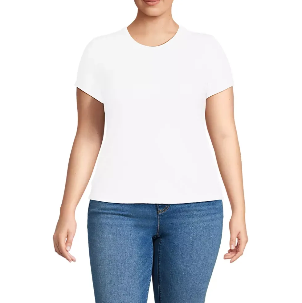 Women's Drapey Rib Fitted Short Sleeve Mini T-Shirt