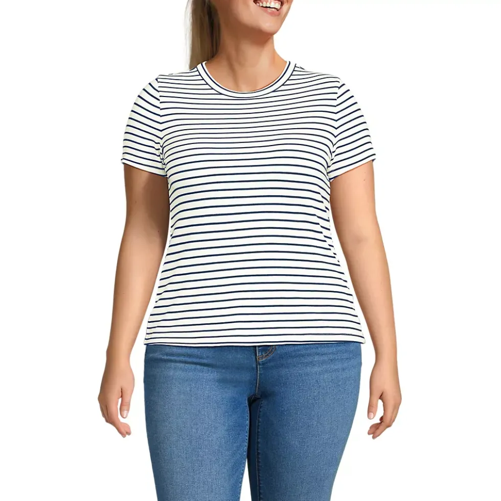 Women's Drapey Rib Fitted Short Sleeve Mini T-Shirt