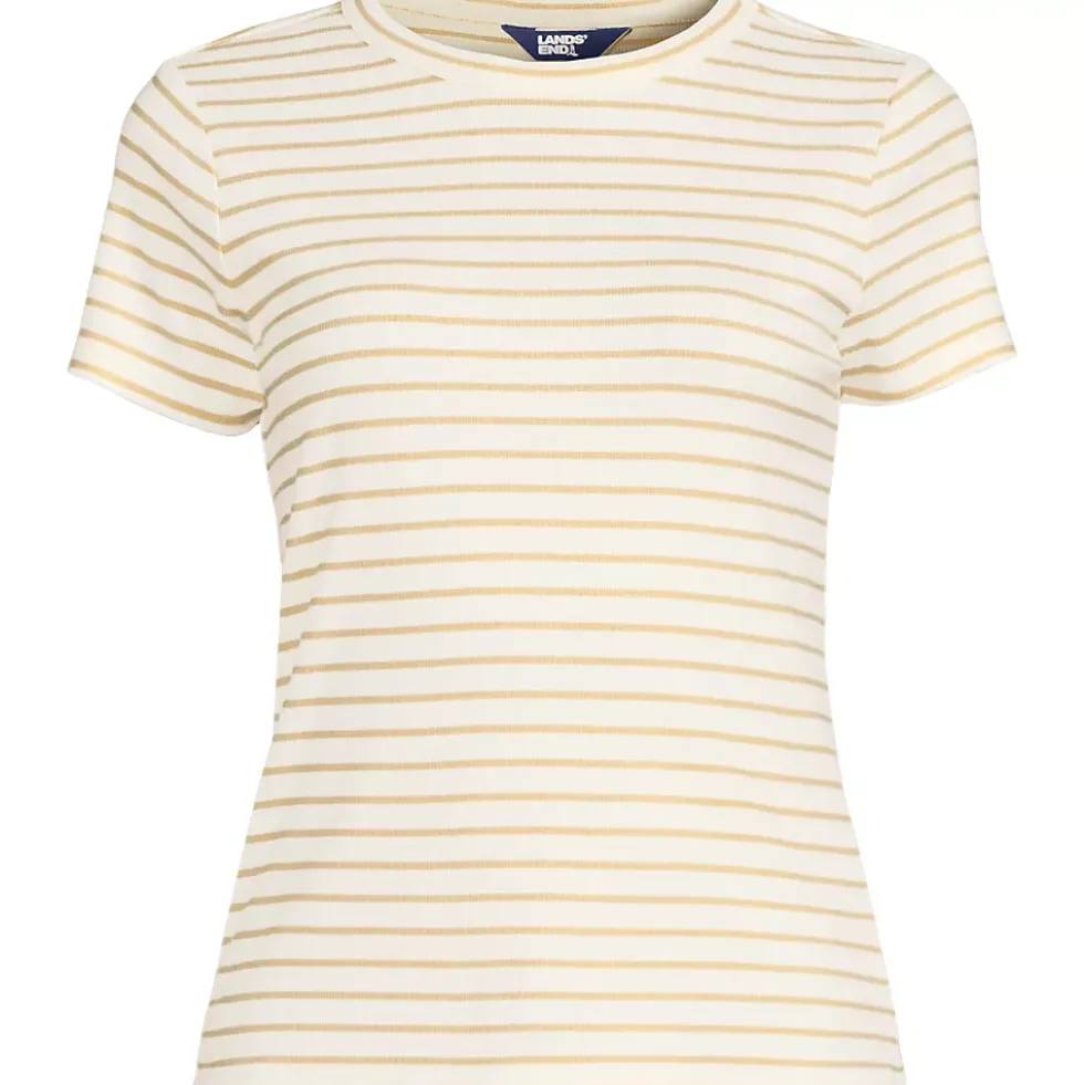 Women's Drapey Rib Fitted Short Sleeve T-Shirt