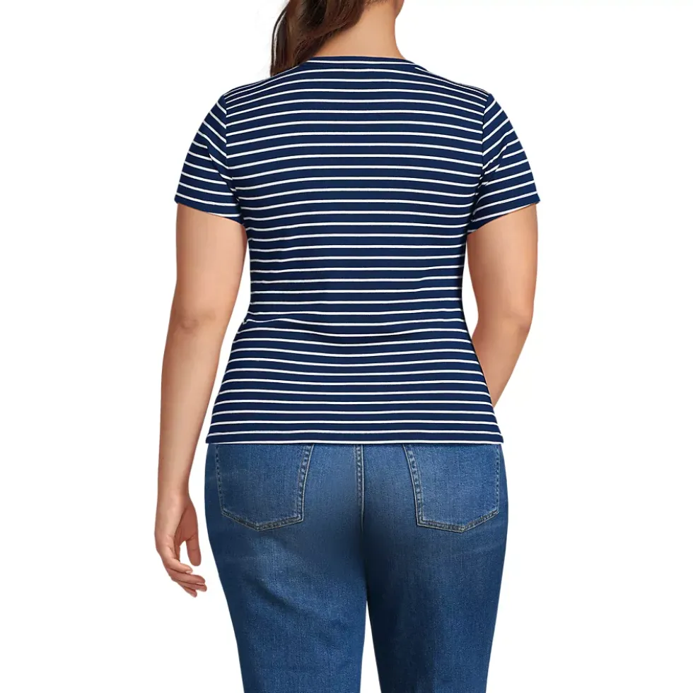 Women's Drapey Rib Fitted Short Sleeve T-Shirt