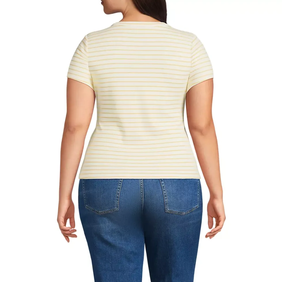 Women's Drapey Rib Fitted Short Sleeve T-Shirt