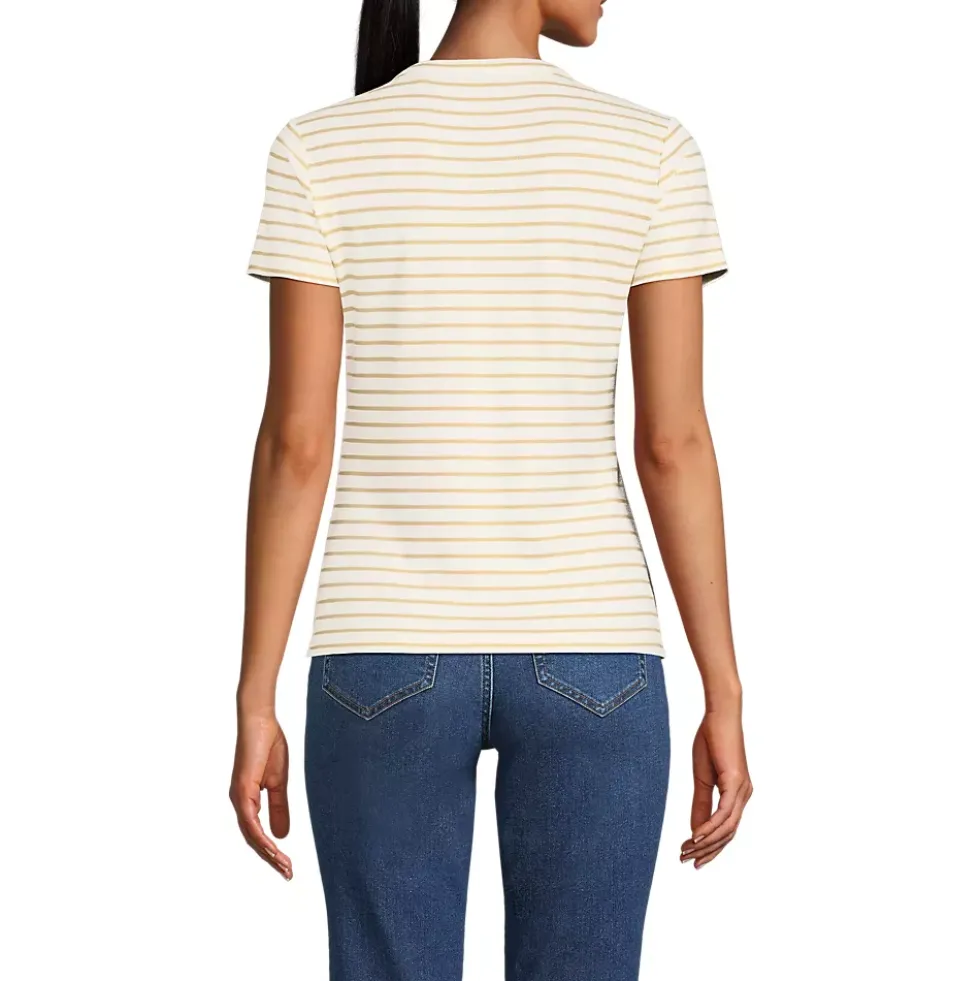 Women's Drapey Rib Fitted Short Sleeve T-Shirt