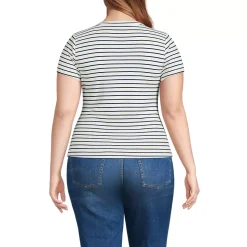 Women's Drapey Rib Fitted Short Sleeve T-Shirt