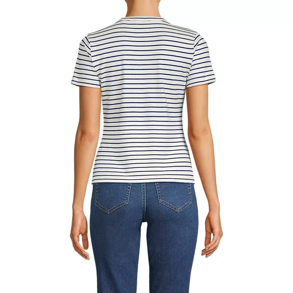 Women's Drapey Rib Fitted Short Sleeve T-Shirt