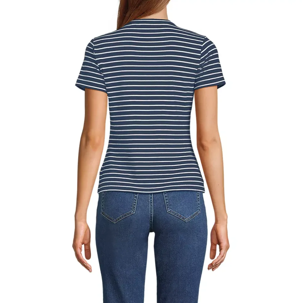 Women's Drapey Rib Fitted Short Sleeve T-Shirt