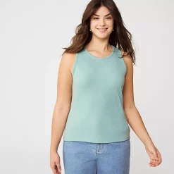 Women's Drapey Rib Fitted Tank Top